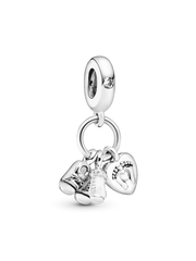 Baby Bottle and Shoes Dangle Charm