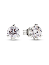 FINAL SALE - Pandora Nova 14k White Gold Lab-grown Diamond Earrings