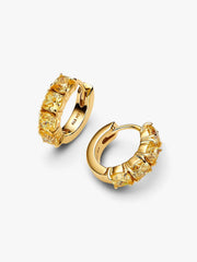 Green Hoop Earrings