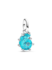 Blue Murano Glass Sea Snail Dangle Charm