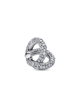 FINAL SALE - Pavé Infinity Knot Heart Charm