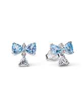 Bridgerton Blue Bow Stud Earrings