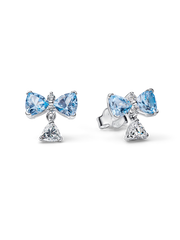 Bridgerton Blue Bow Stud Earrings