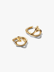 Organically Shaped Heart Small Hoop Earrings