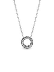 Pandora Logo Pavé Circle Collier Necklace