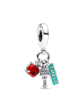 NYC Apple, Torch and Street Sign Triple Dangle Charm