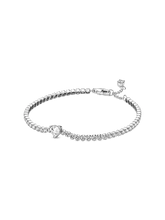 Pink Sparkling Heart Tennis Bracelet