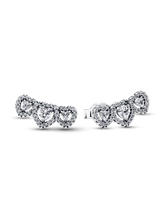 Halo Heart Trilogy Stud Earrings