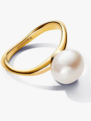 Baroque Treated Freshwater Cultured Pearl Ring