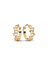 Pandora Era Linked Hearts Hoop Earrings