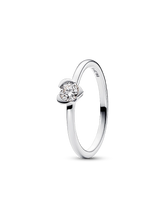Pandora Talisman Sterling Silver Lab-grown Diamond Heart Ring