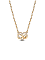 Sparkling Infinity Heart Collier Necklace