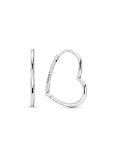 Asymmetrical Heart Hoop Earrings