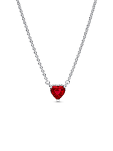 Sparkling Heart Halo Pendant Collier Necklace