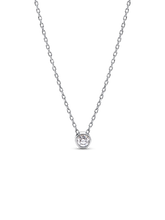 Pandora Era Bezel Sterling Silver Lab-grown Diamond Pendant Necklace