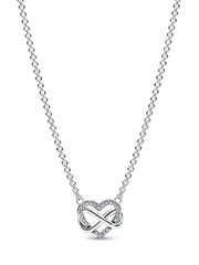 Sparkling Infinity Heart Collier Necklace