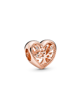 FINAL SALE - Openwork Family Tree Heart Charm