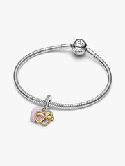 Sparkling Infinity Heart Dangle Charm