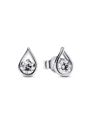 Pandora Infinite 14k White Gold Lab-grown Diamond Earrings