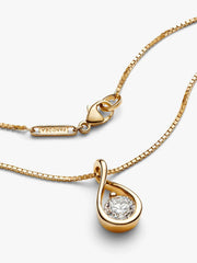 Pandora Infinite 14k White Gold Lab-grown Diamond Pendant Necklace