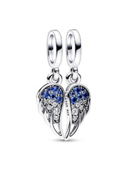 Sparkling Splitable Angel Wings Dangle Charm