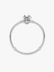 Disney Pandora Moments Pavé Minnie Mouse Clasp Snake Chain Bracelet