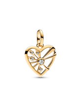 FINAL SALE - Heart & Rays Medallion Charm