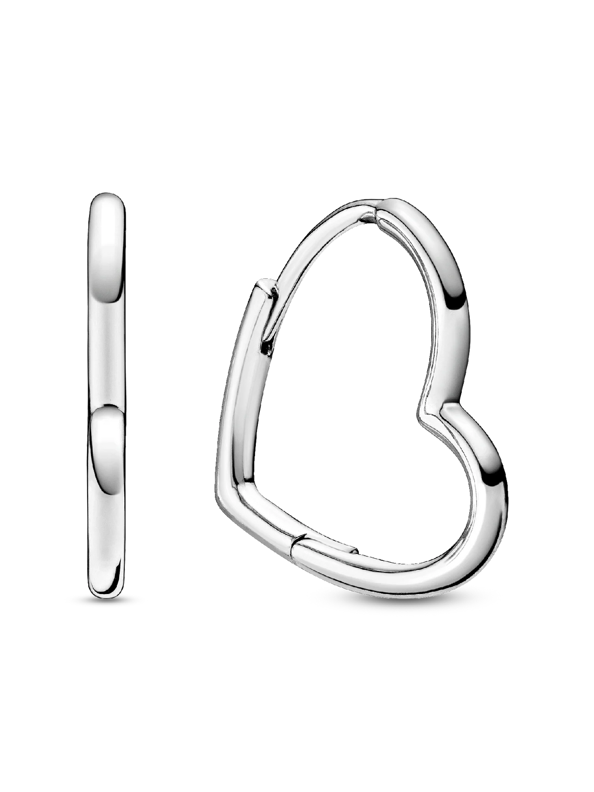 Asymmetrical Heart Hoop Earrings