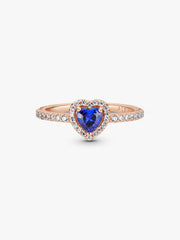 Sparkling Elevated Heart Ring