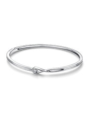 Pandora Infinite Sterling Silver Lab-grown Diamond Bangle