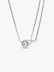 FINAL SALE - Pandora Infinite 14k White Gold Lab-grown Diamond Double Chain Collier Necklace