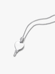 Engravable Heart Key Pendant