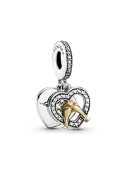 Two-tone Happy Anniversary Dangle Charm
