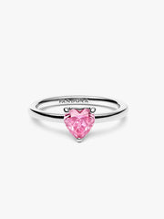 Sparkling Heart Solitaire Ring