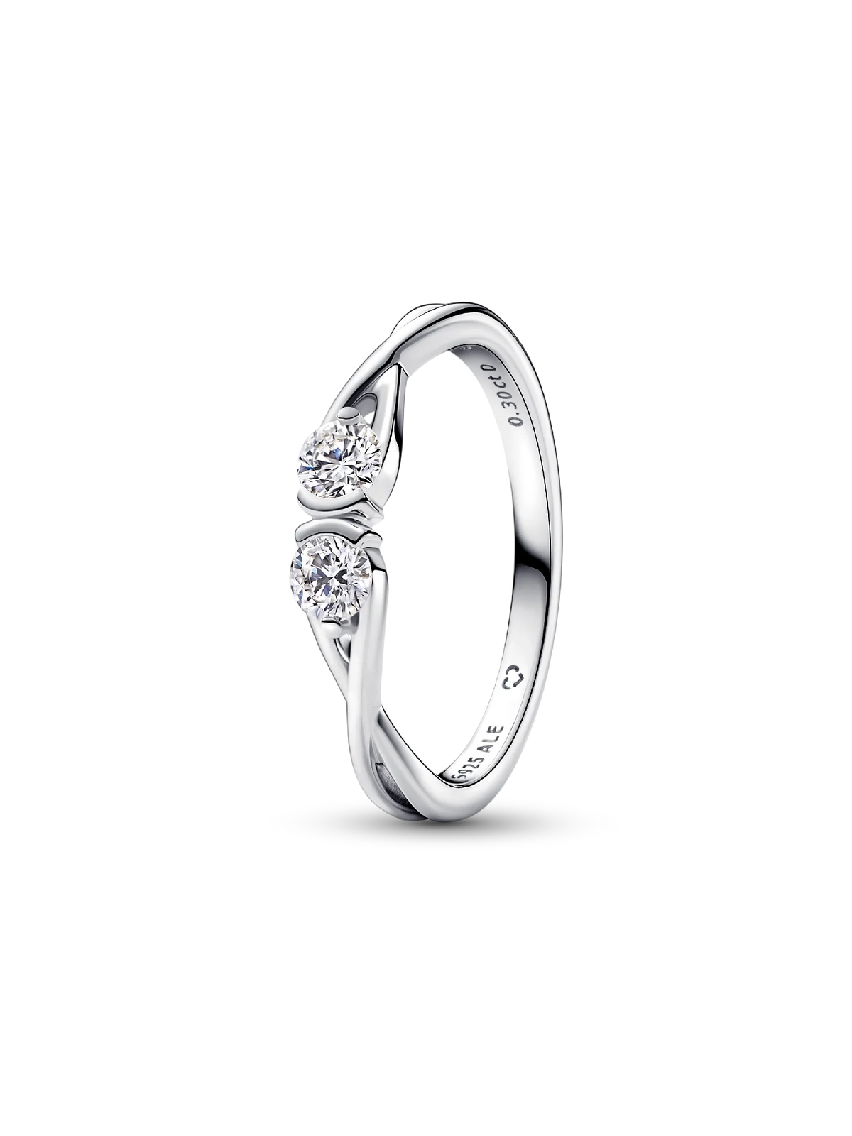 Pandora Infinite Sterling Silver Double-Facing Lab-grown Diamond Ring