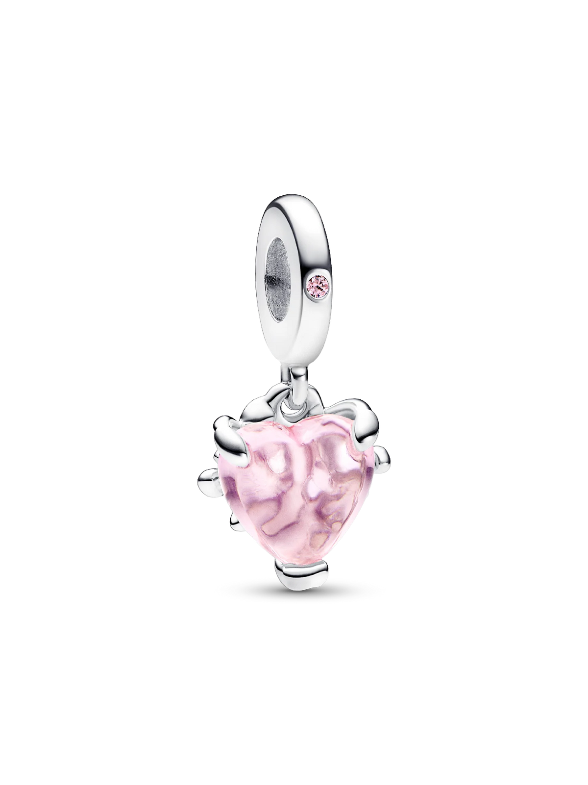 FINAL SALE - Pink Family Tree & Heart Dangle Charm