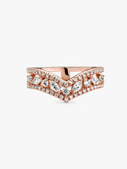 FINAL SALE - Sparkling Marquise Double Wishbone Ring