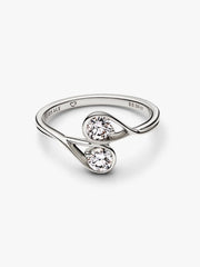 FINAL SALE - Pandora Infinite 14k White Gold Double Lab-grown Diamond Ring