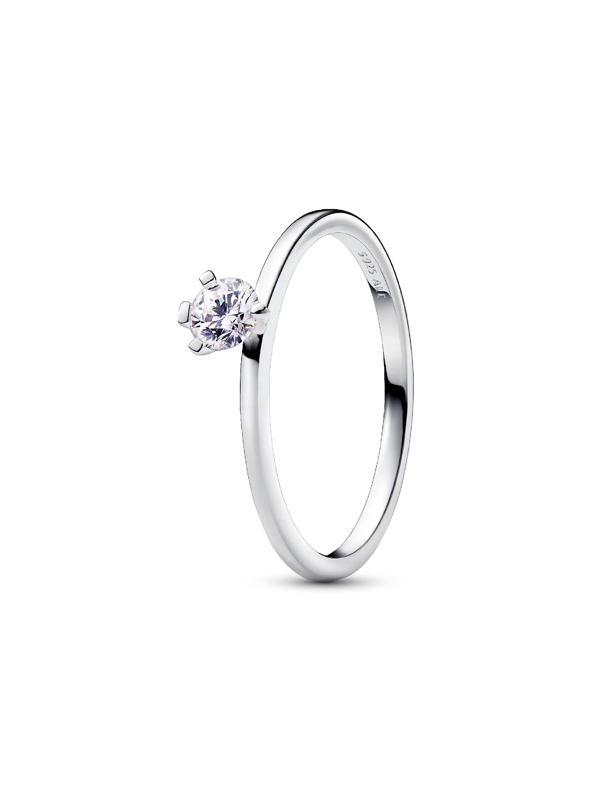 FINAL SALE - Pandora Nova Sterling Silver Off-set Lab-grown Diamond Ring