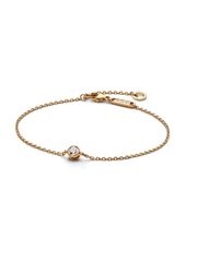 Pandora Era Bezel 14k Gold Lab-grown Diamond Chain Bracelet