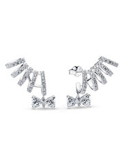 Bridgerton Sparkling Bow Climber Earrings