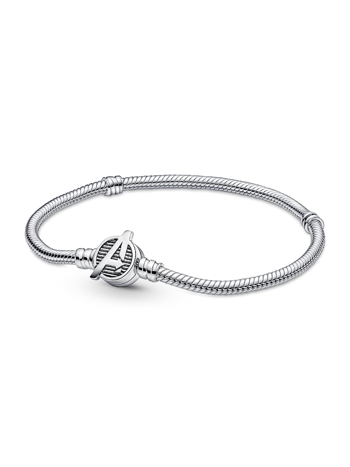 Pandora Moments Marvel The Avengers Logo Clasp Snake Chain Bracelet