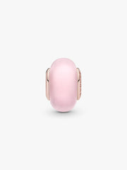 Matte Pink Murano Glass Charm