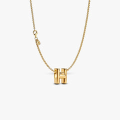 Letter H Charm Necklace