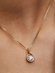 Pandora Infinite 14k White Gold Lab-grown Diamond Pendant Necklace