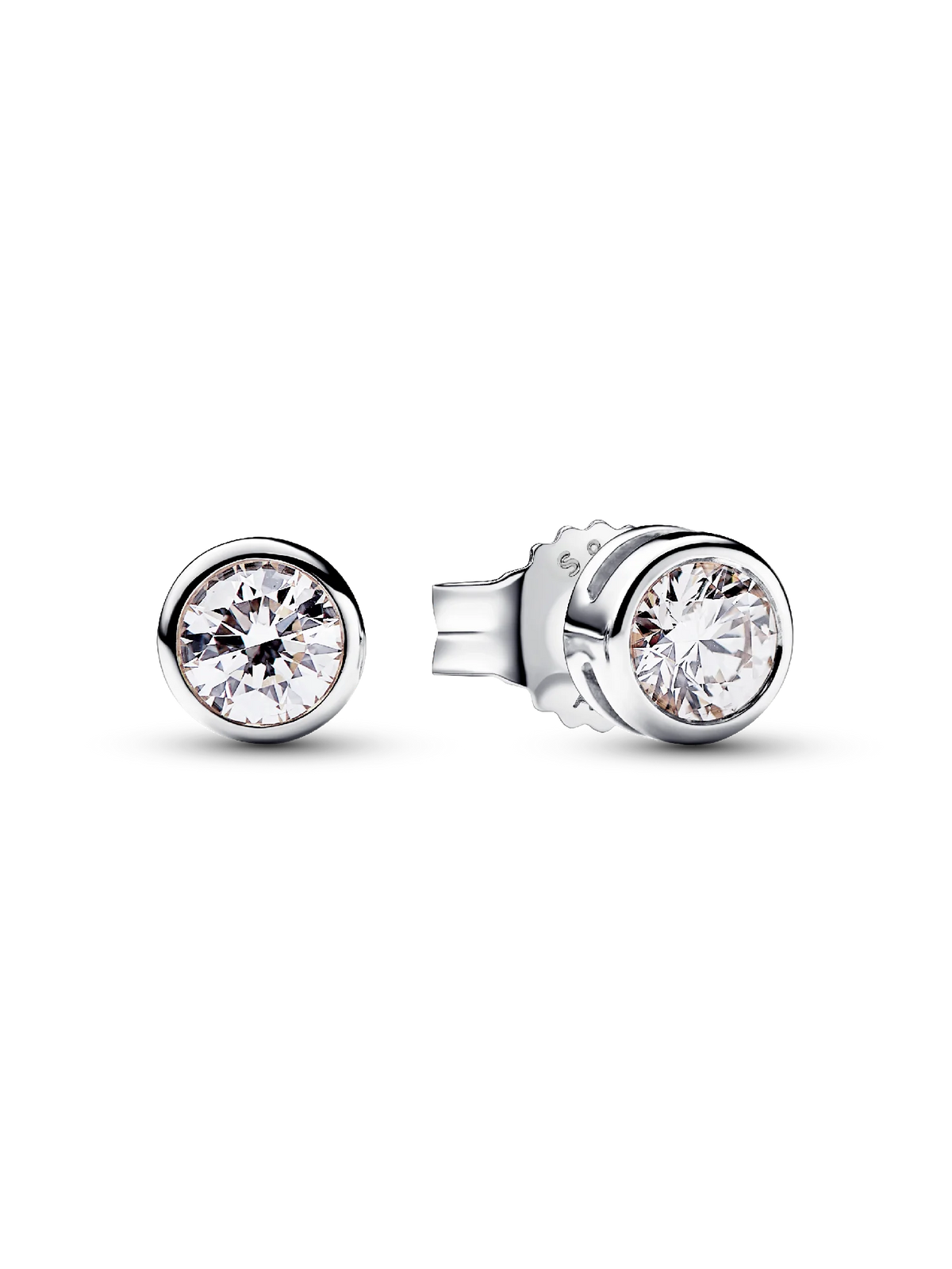 Pandora Era Bezel 14k Gold Lab-grown Diamond Earrings