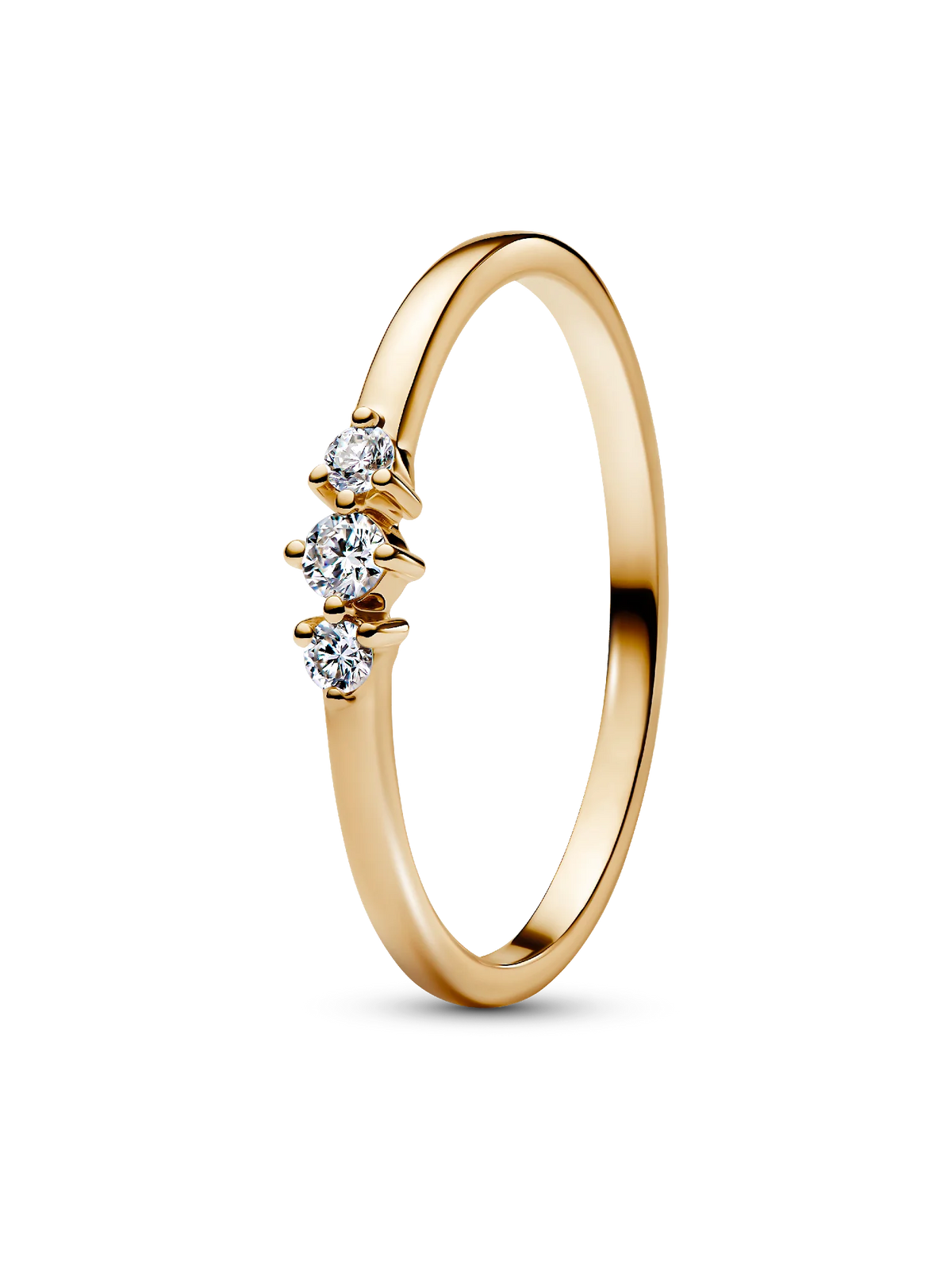 Pandora Era 14k Gold Lab-grown Diamond Triple Stone Ring