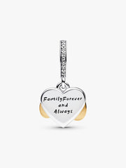 Sparkling Infinity Heart Dangle Charm