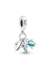 Fish, Sea Turtle & Conch Triple Dangle Charm