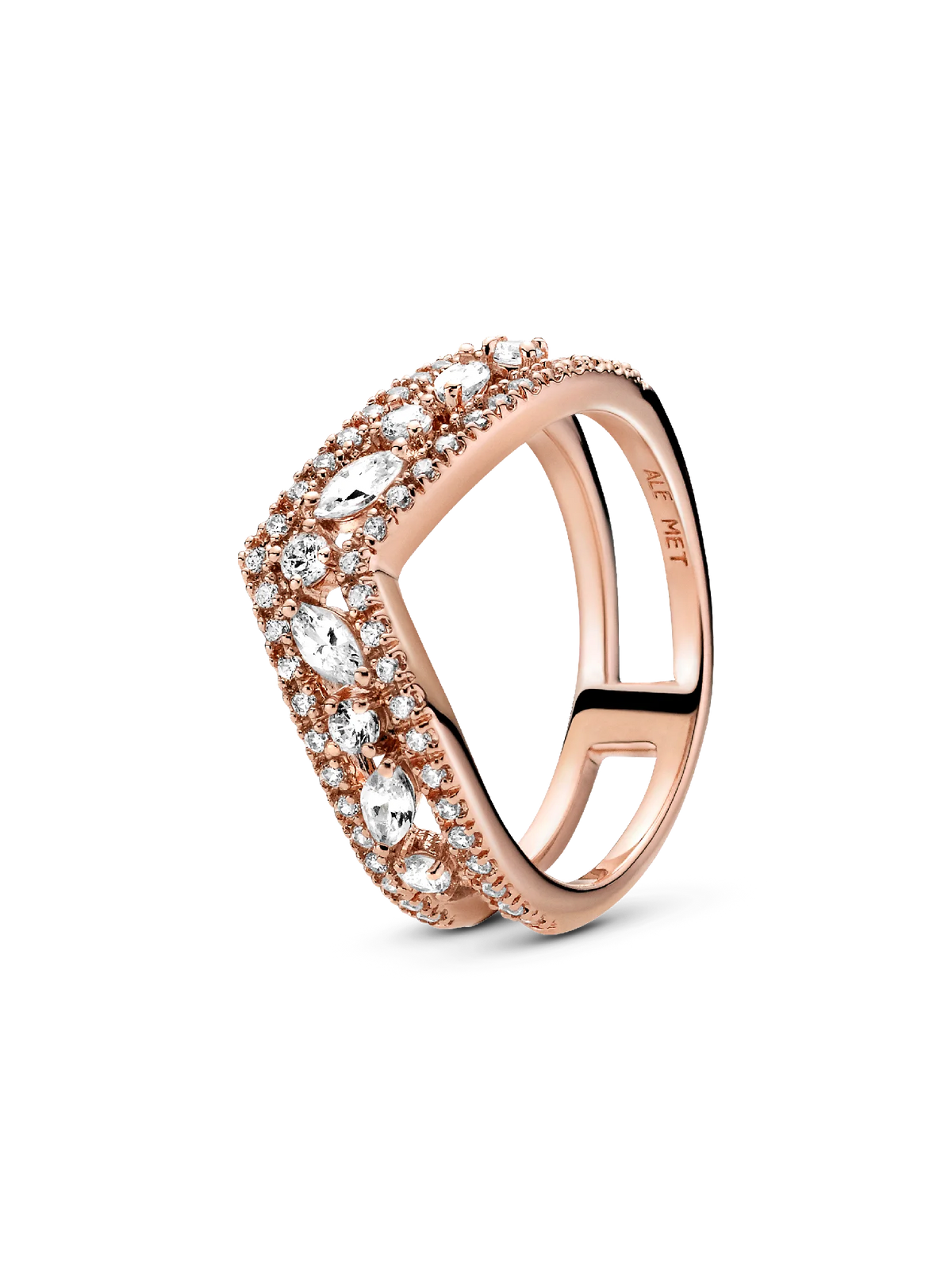 FINAL SALE - Sparkling Marquise Double Wishbone Ring